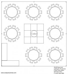 30 x 30 Tent Layout