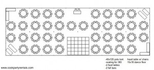 40 x 120 Tent Layout