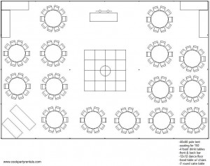 40 x 60 Tent Layout & Seating