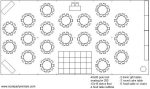 40 x 80 Tent Layout