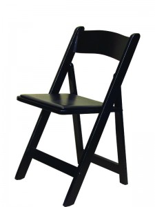 Black Resin Padded Chair - Party Rentals